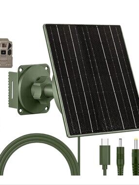 Universal Solar Panel Charger for Trail Cameras - Green